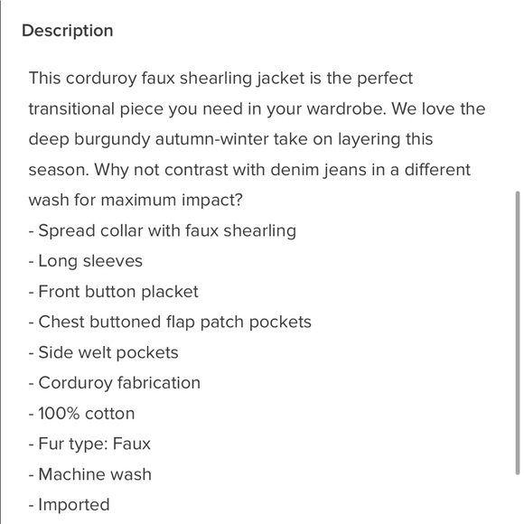 Topshop Corduroy Shearling Bomber Jacket - Picture 5 of 5